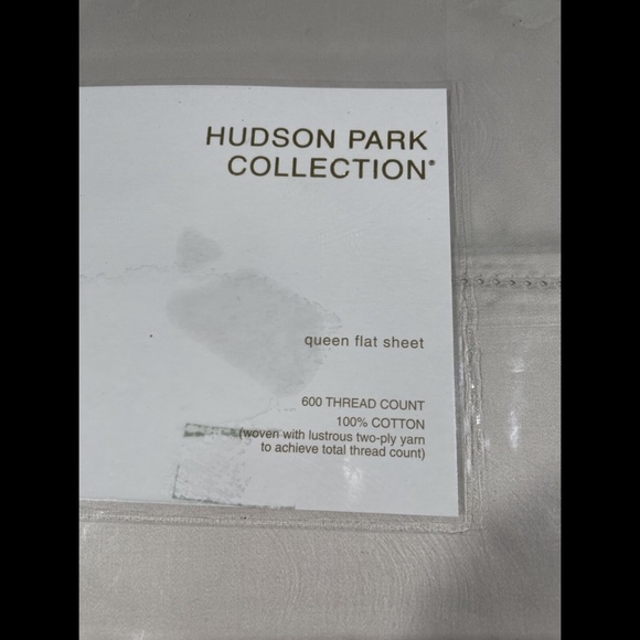 NIB‎ [ Queen ] 600TC Cotton Flat Sheet for Hudson Park in Silver - Picture 2 of 11
